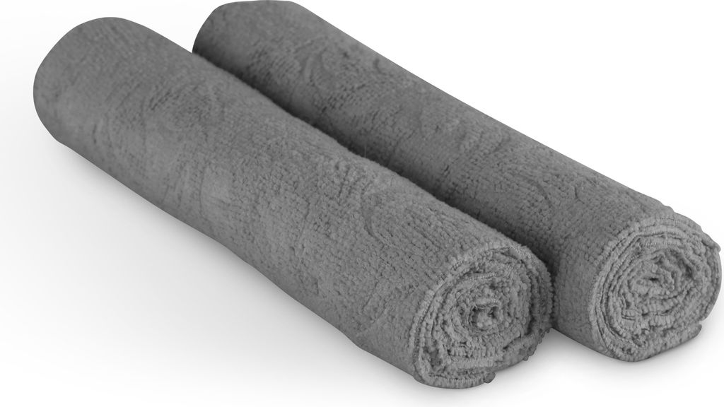 Mikrofaser Reinigungstücher im Set Putztücher 65cm x 45cm für alle Flächen, etc. mit moderner Hochtief-Struktur - ( 4er Pack ) Anthrazit