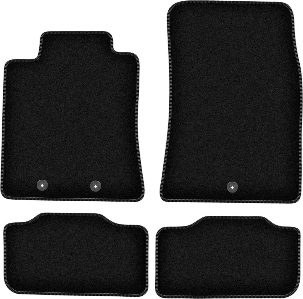 Tappetini Velluto Hyundai Genesis G80 (2013-) Neri - Set 4 Pezzi Misura