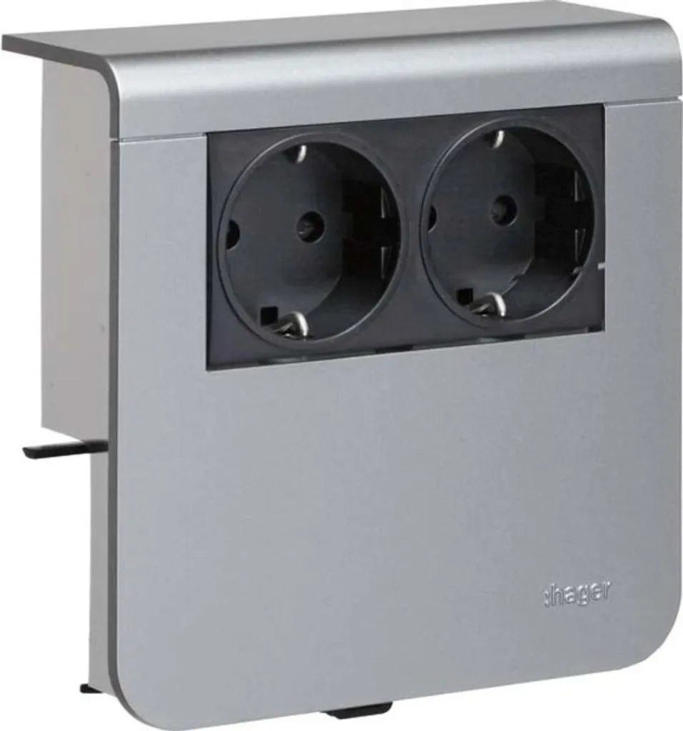 Fixation prise plinthe sans travaux SL 20080900D1 Tehalit alu 80mm