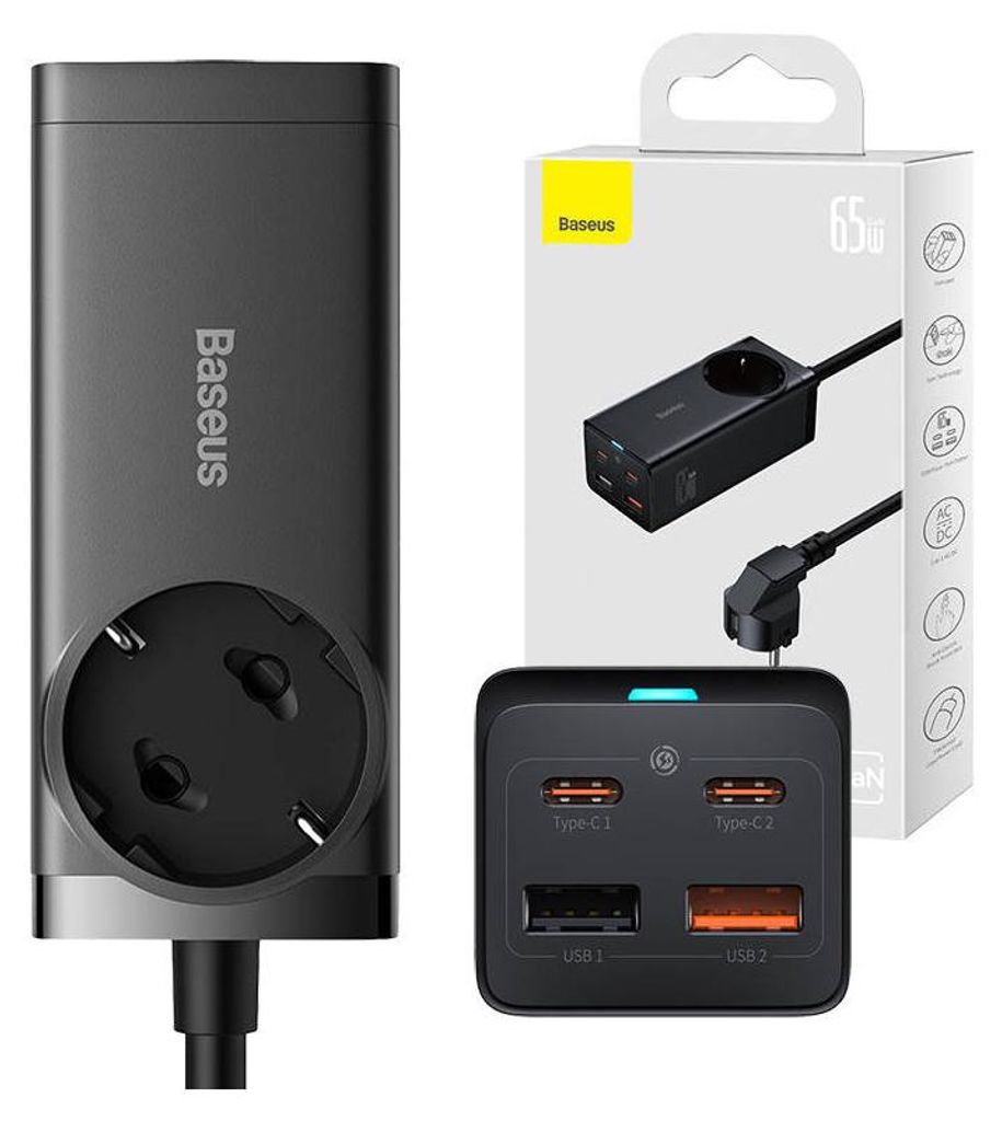 Baseus PSZM000901, Universal, Drinnen, 100 - 240 V, 65 W, Produktbild 