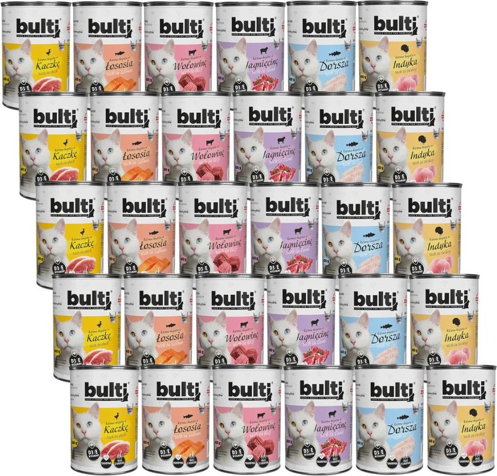 Bulti | Feuchte Nahrung für Katzen - Mix Dergeschmäcker - Produktbild 