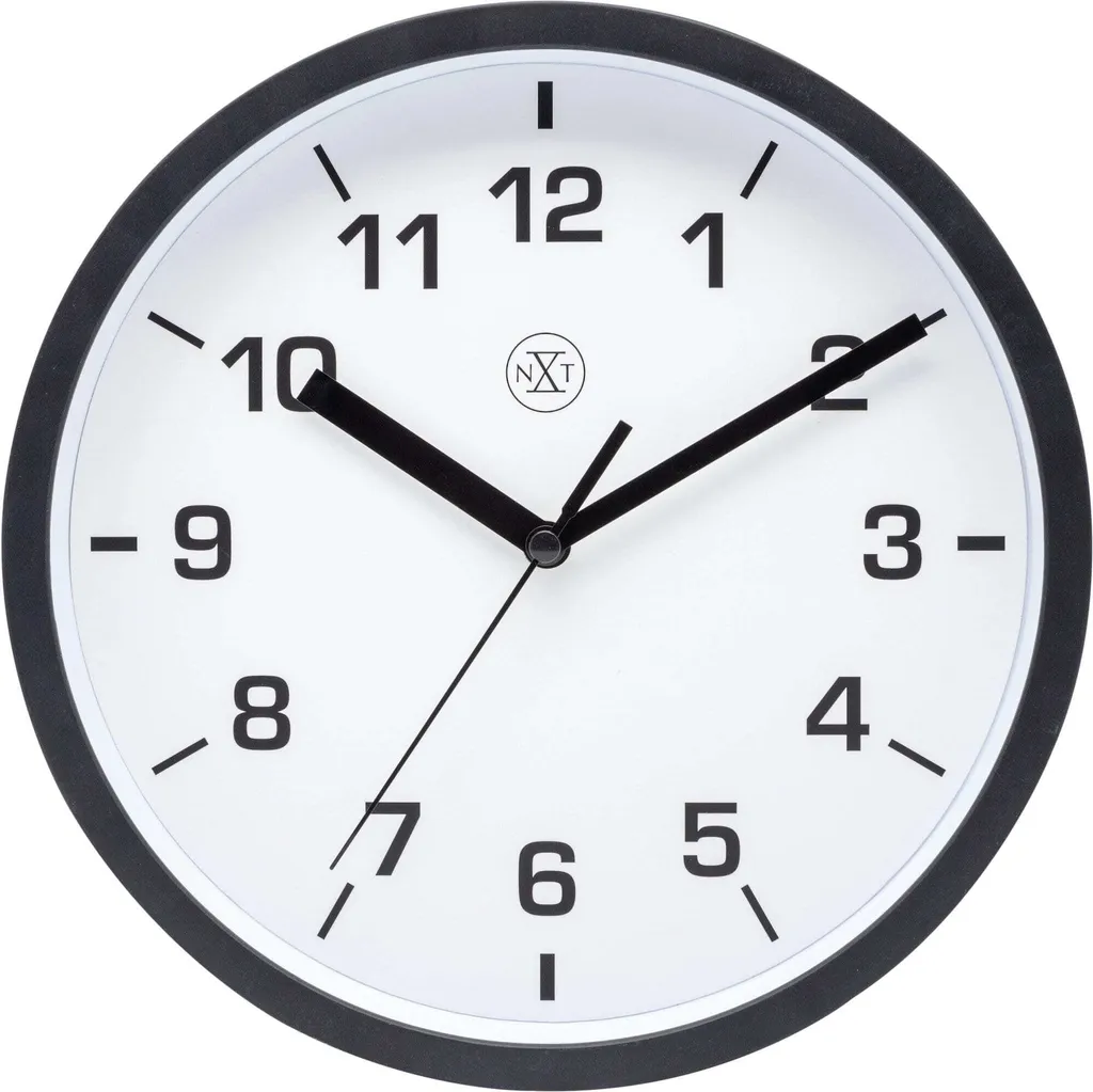 Horloge murale nXt noire 20cm lisibilité optimale modèle Easy Small