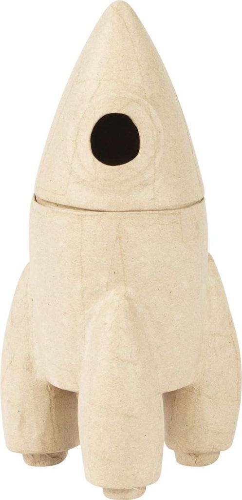 Décopatch, Pappmaché, Schachtel Rakete 11,5x22,5cm
