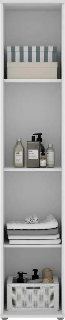 Armoire Blanche Haute 190 cm Multi-usage avec 3 Étagères Robustes