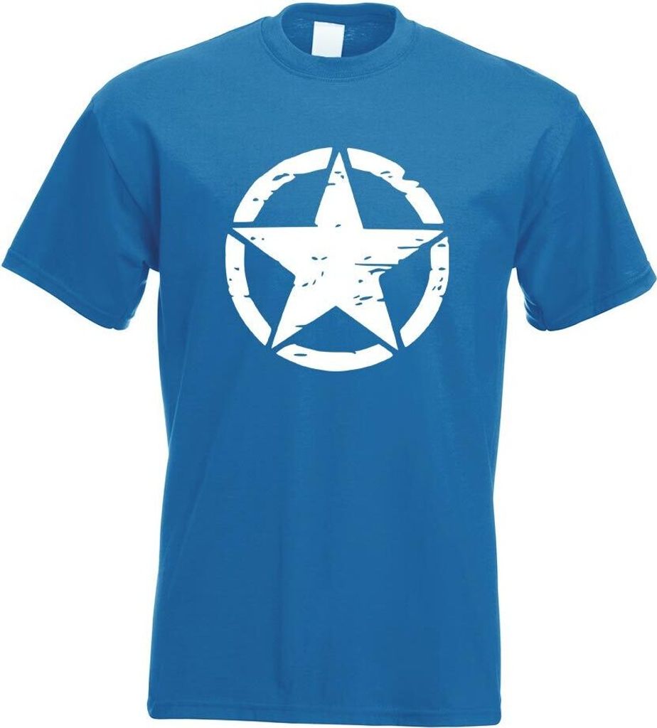 Kiwistar - T-Shirt - royal - United States Army Star Motiv Bedruckt Funshirt Design Print - mit Motiv Bedruckt - Funshirt Design - Sport - Freizeit...