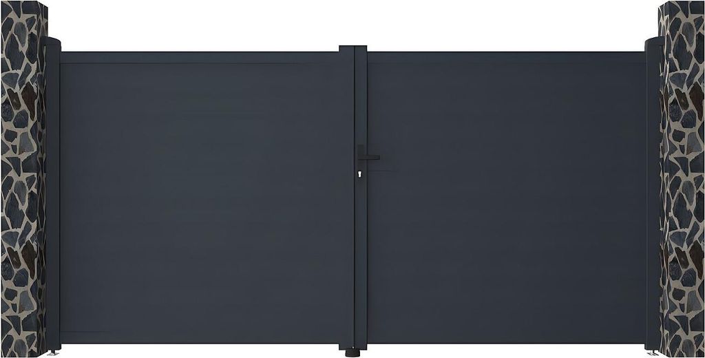 Drehtor NAZARIO, Aluminium massiv, anthrazitfarbig - 350 × Produktbild 