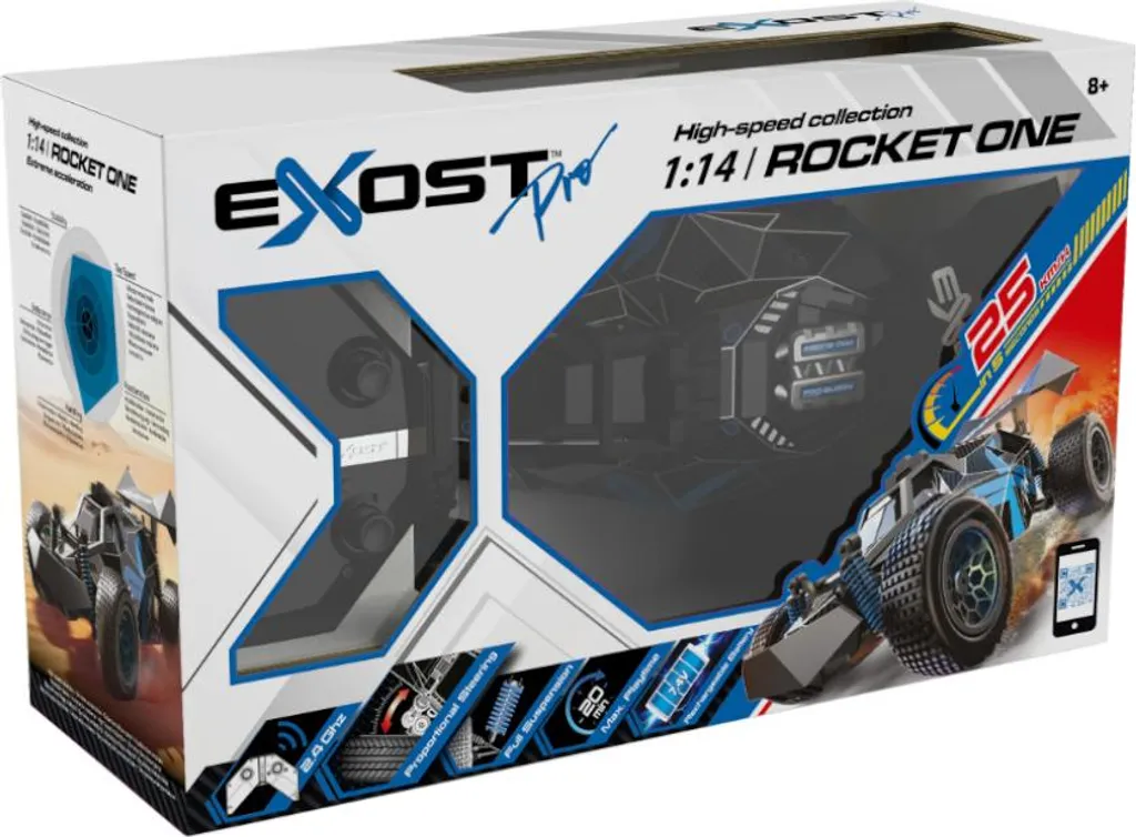 Voiture télécommandée robuste Exost Pro Rocket One anti-chocs enfant