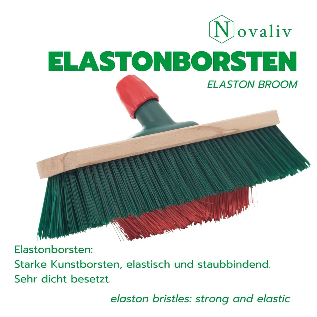 Novaliv scopa da giardino Elaston 40 cm con setole a V Elaston Ideale come scopa da esterno scopa da strada scopa a setole dure scopa da patio scopa da cortile scopa stabile scopa per spazzare scopa industriale scopa da esterno - 3