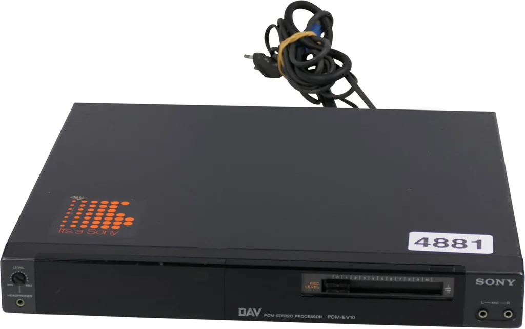 Sony PCM-EV10 Processeur PCM avec réduction de bruit et son stéréo pur