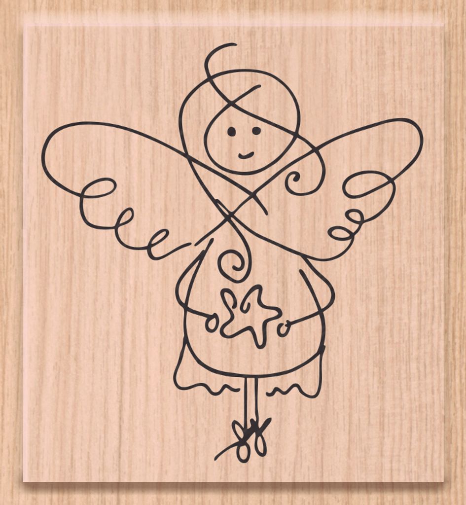 HEYDA 211801411 Stempel Weihnachten Vom Himmel hoch Holz matt lackiert