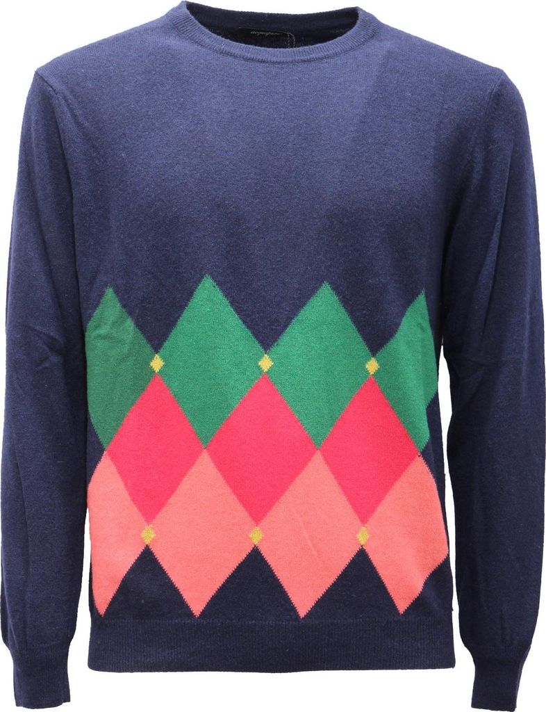 9969AF maglione uomo ACQUAPURA blau Wolle/Kaschmir Pullover Männer