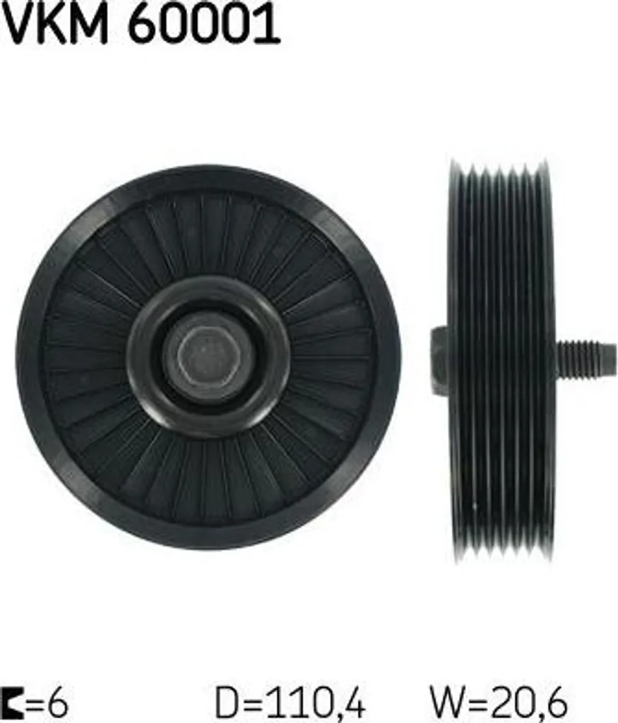 Supprimer Bruit Courroie avec le Galet SKF VKM 60001 OE 96183113 Neuf