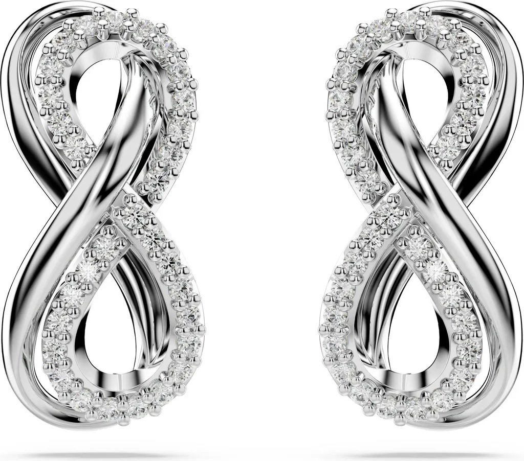 Boucles Swarovski Hyperbole 5687269 Argentées à Cristaux Étincelants