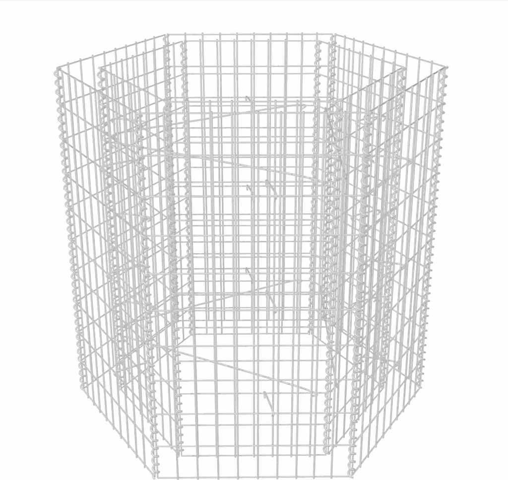 vidaXL Šesťhranná gabiónová vyvýšená posteľ 100 × 90 × 100 Obrázok produktu 
