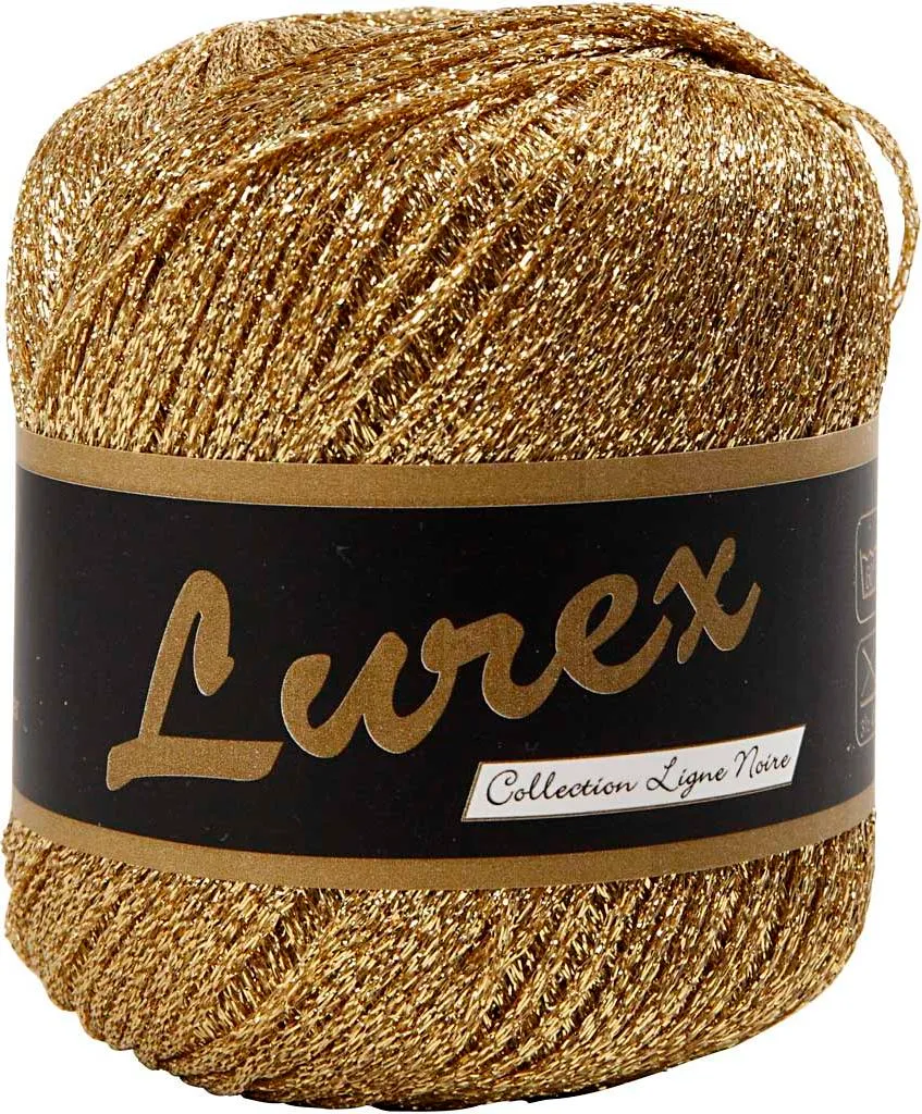 Fil or scintillant en polyester 160m - Pelote 25g haute brillance