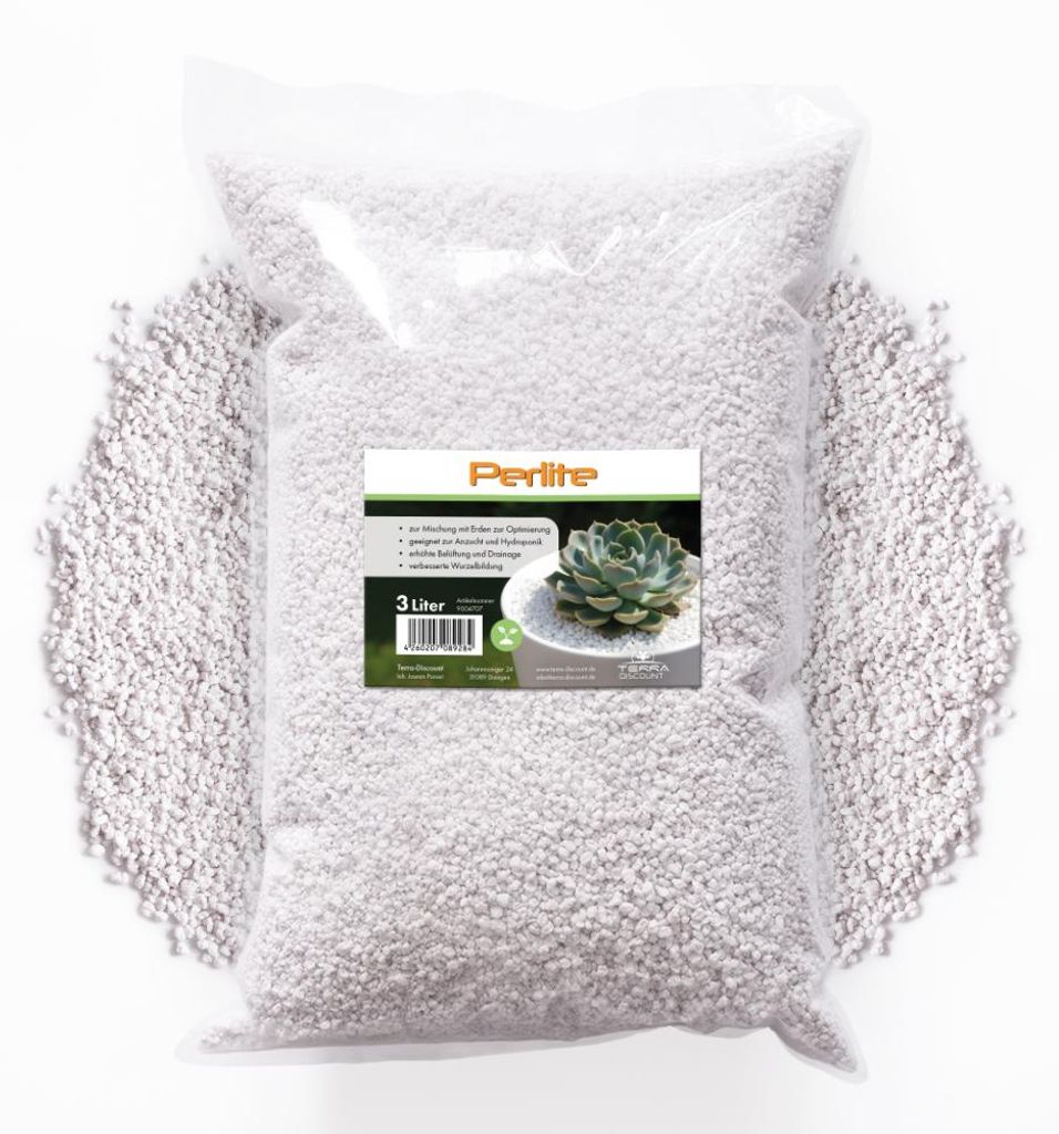 Perlite Premium 3 Liter – Perlit Granulat zur Bodenlockerung & Drainage für Pflanzen und Terrarien