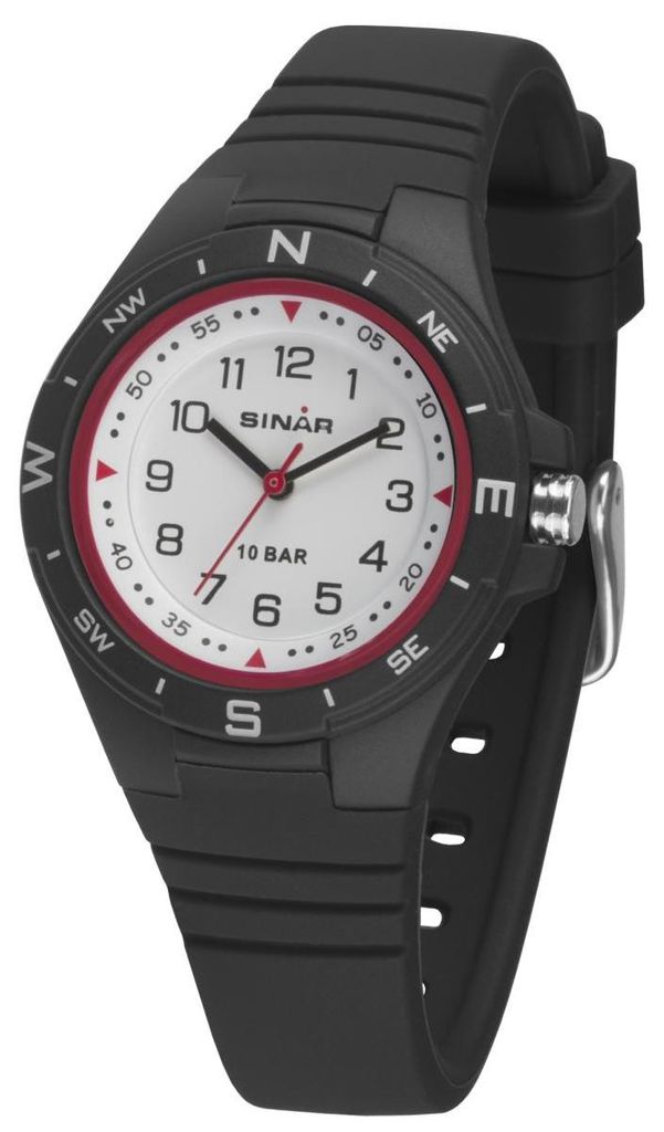 SINAR Jugenduhr Armbanduhr Analog Quarz Uni Silikonband Produktbild 