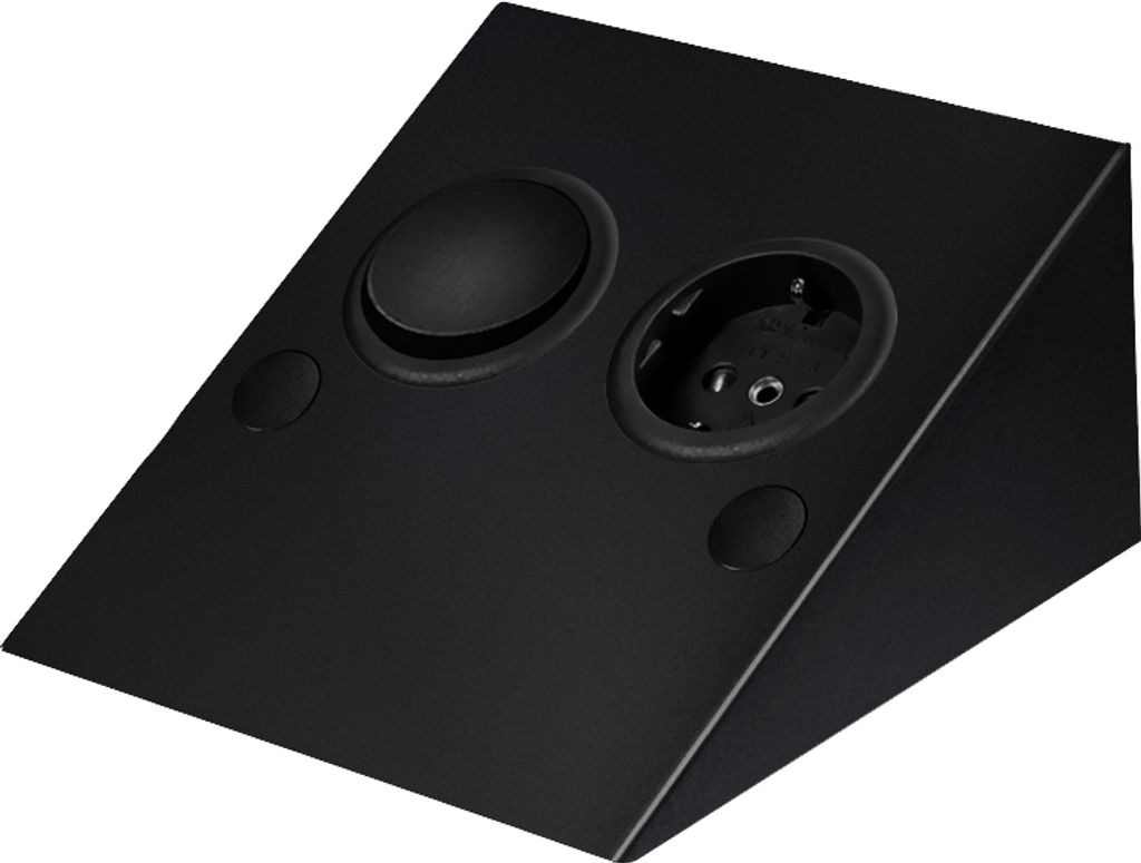 THEBO STS 889 SI Steckdosenelement in SCHWARZ mit Schalter Produktbild 