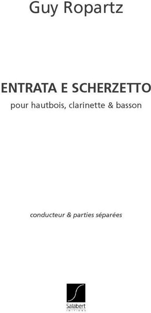 Ropartz Entrada A Scherzetto Haut Clar Et Basson Partition Et Partie Oboe and other instruments