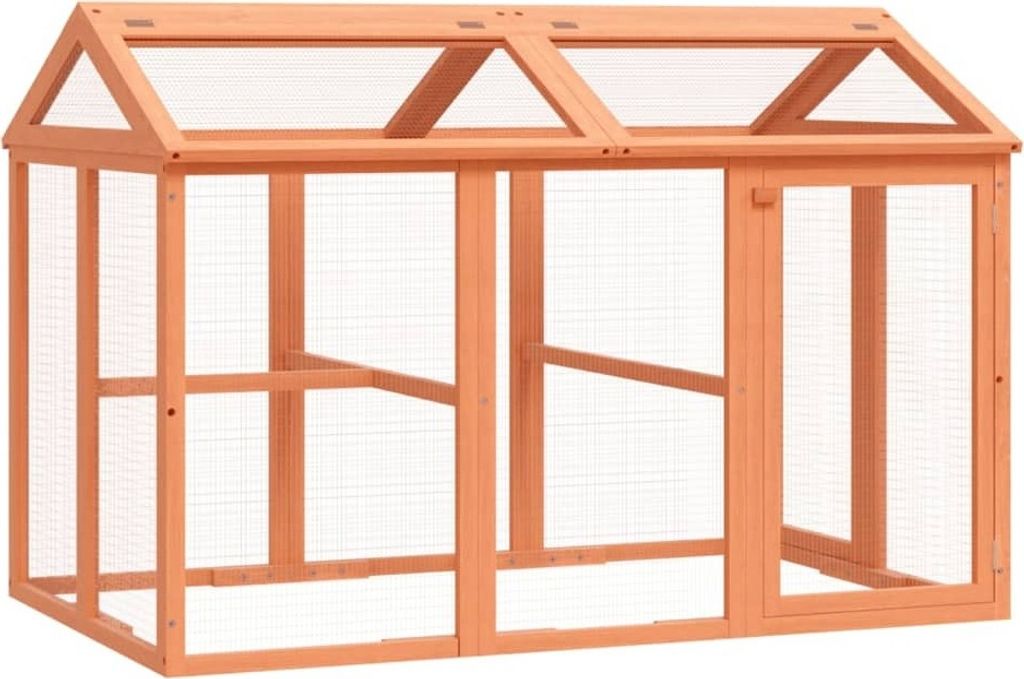 vidaXL Skříň pro volný výběh hnědá 141x94x104 cm Masivní Obrázek produktu 