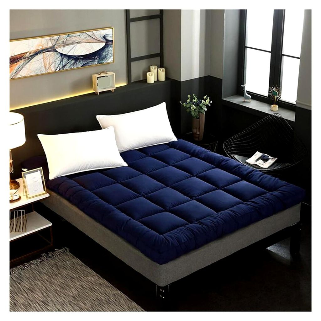 Japanische Bodenmatratze, Dicke Futon-Matratze, Schlafunterlage, Faltbare Bodenunterlage, Aufrollbare Tatami-Matte, Gästezimmer, Schlafzimmer (Bla...