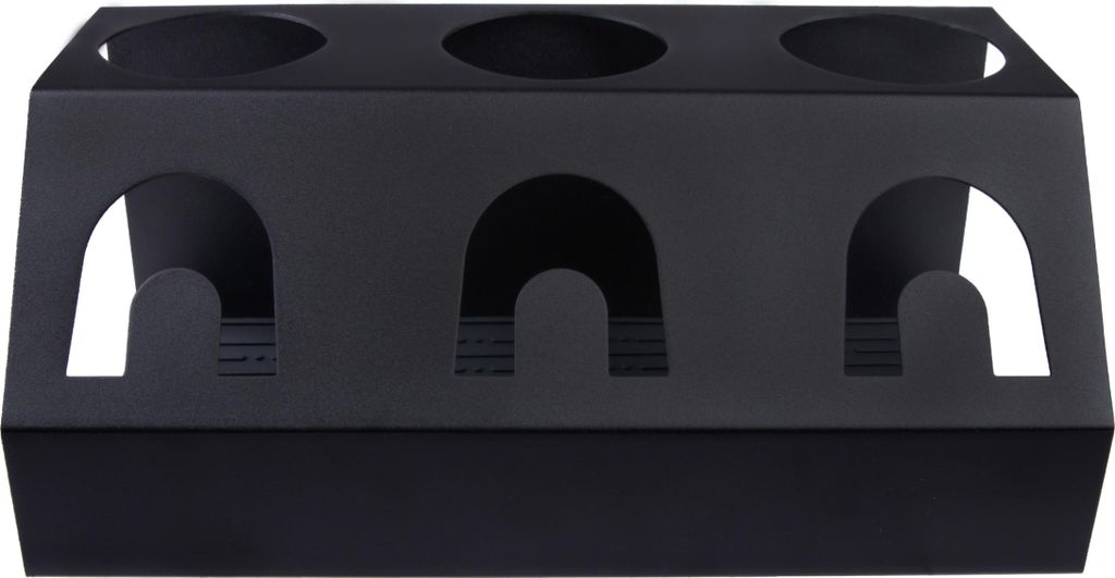 Krumble Sodastream Flaschenhalter - Flaschenhalter 3 Flaschen - Edelstahl - Schwarz - 15 x 28,5 x 11,5 cm