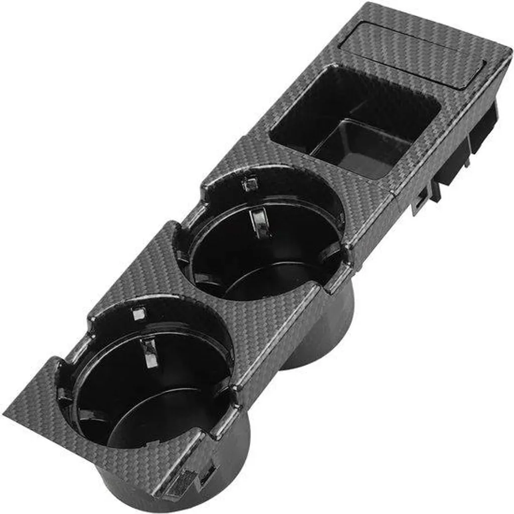 Porte-gobelets double de console centrale pour BMW E46 carbone