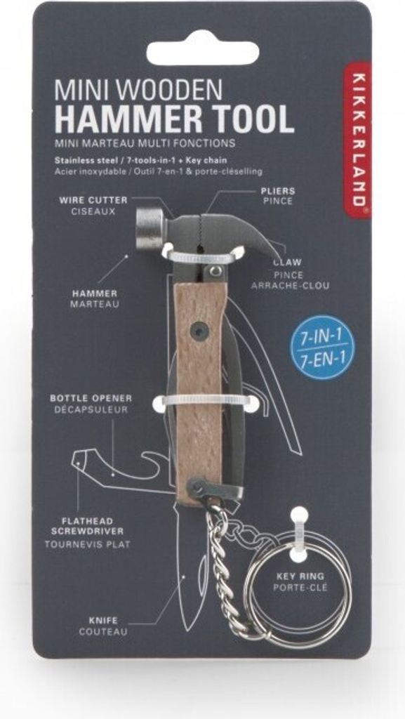 Kikkerland Wood Mini Hammer To