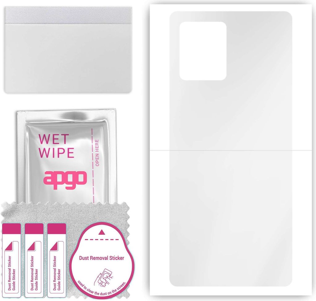 apgo Rückseite Schutzfolie, klar, kompatibel mit Wiko T60, Hinten Hydrogel-Displayschutzfolie mit Positionierhilfe, kratzfest, einfache Montage