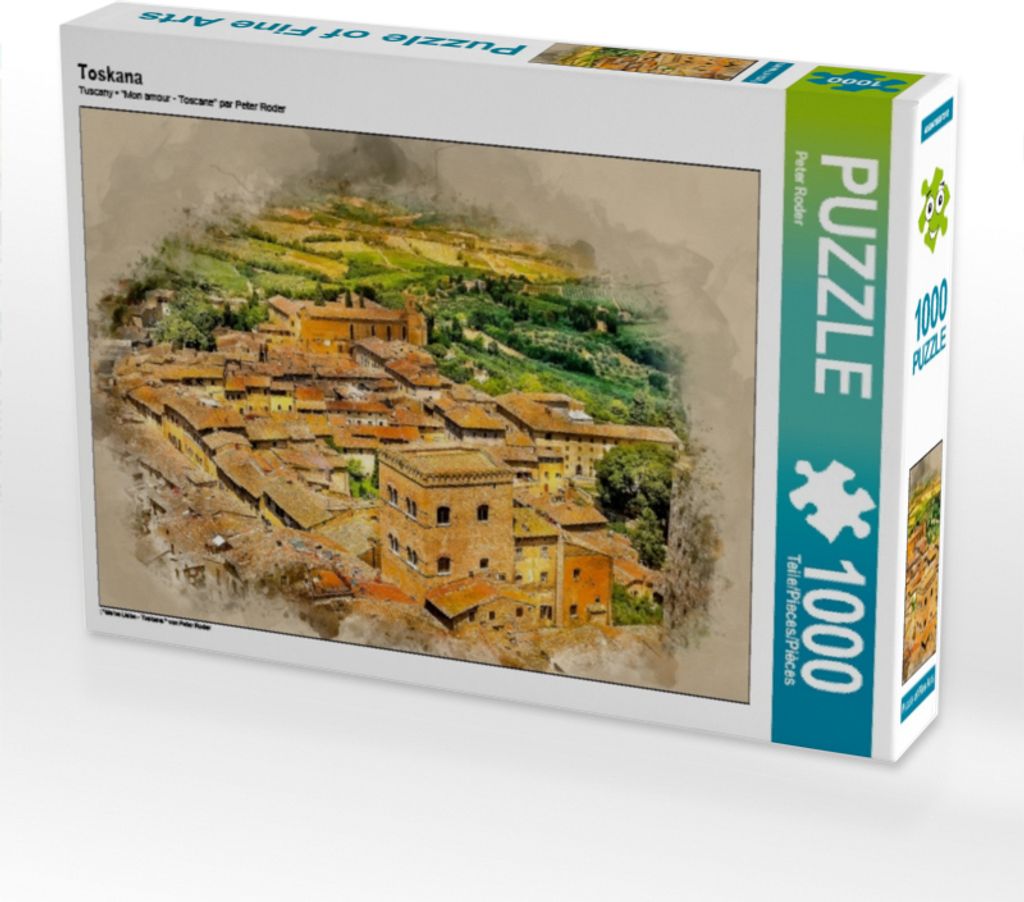 Calvendo Toskana 1000 Teile Puzzle quer 640x480mm, Roder Produktbild 
