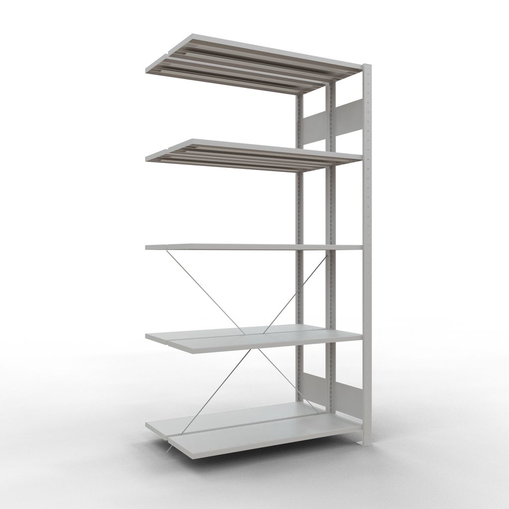Stecks.Doppelanbauregal Typ 150 - 2000x1000x2x300 mm 2x5 Böden