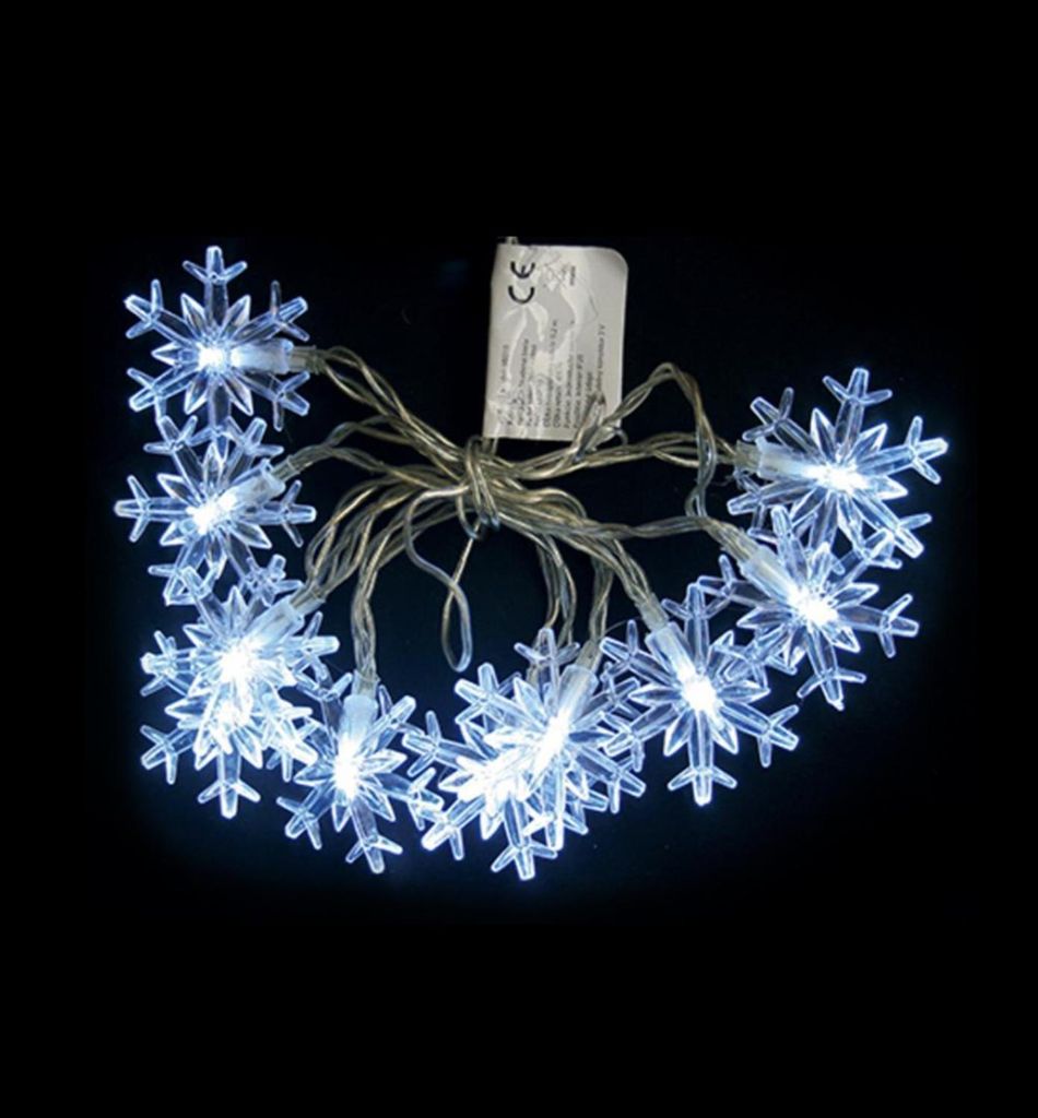 MagicHome kerstverlichting, sneeuwvlokken, 10 LED's, koud Productafbeelding 