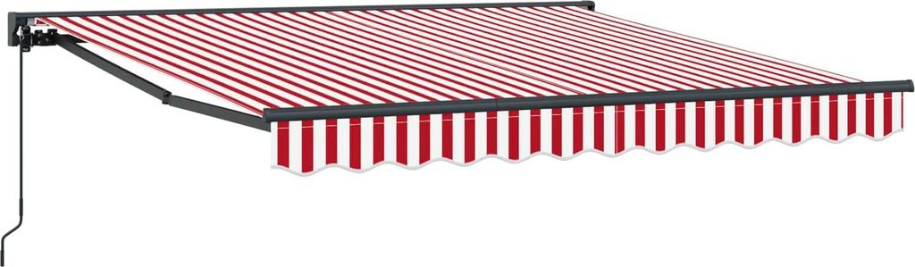 Markisenrahmen Rot und Weiß 350 x 250 cm