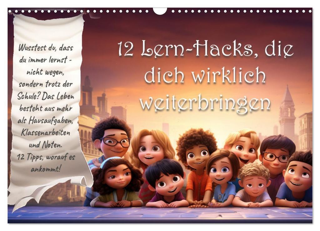 12 Lern-Hacks (Wandkalender 2027 DIN A3 quer), CALVENDO Monatskalender