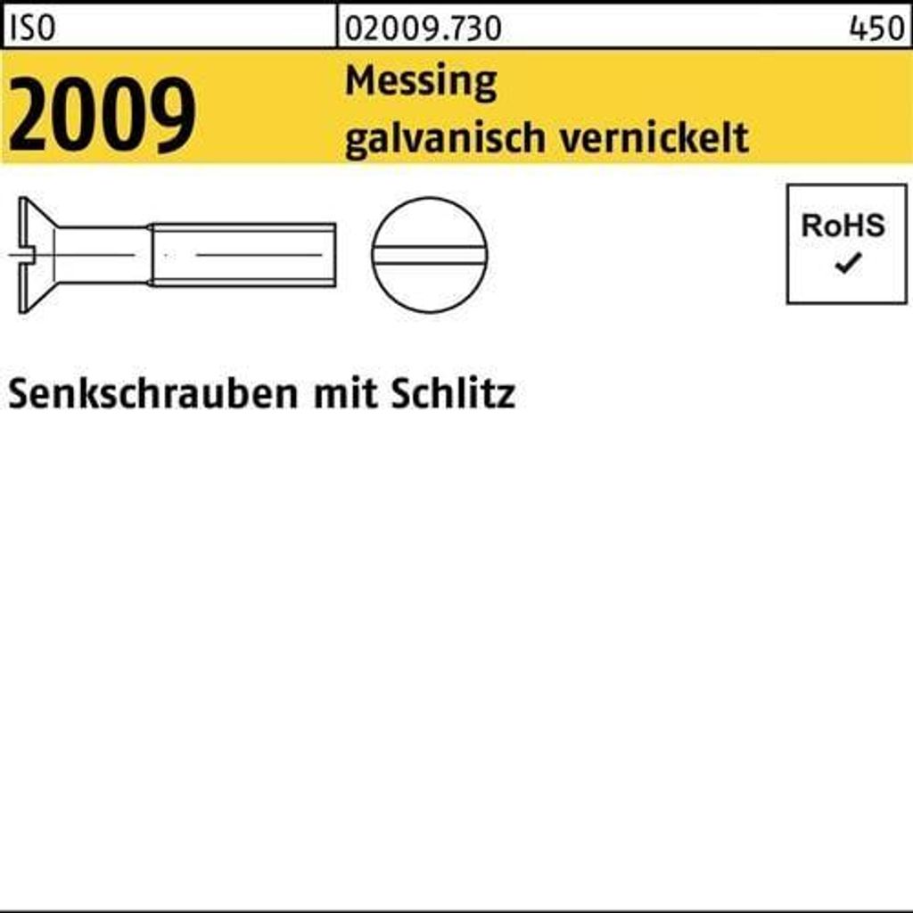 Reyher Senkschrauben ISO 2009 Messing M 6x16 vern. (200 Stück)