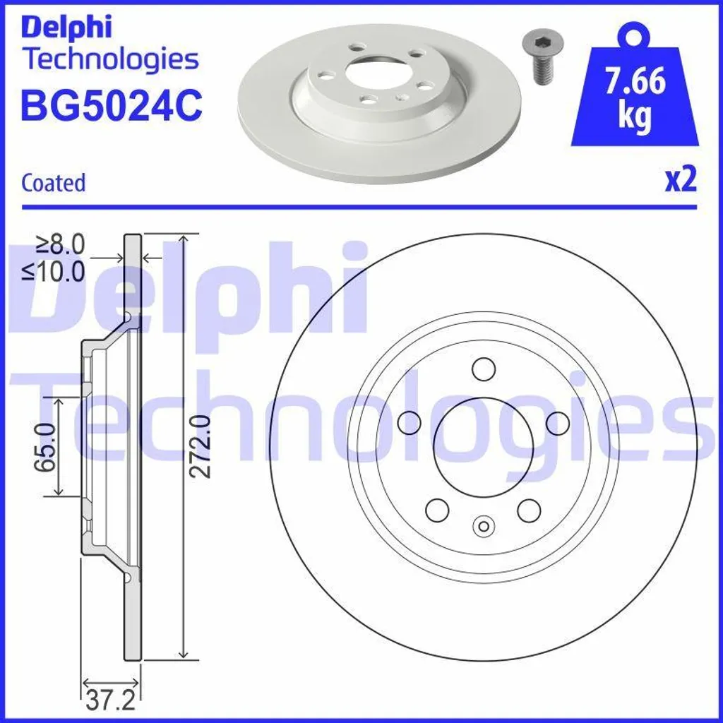 Supprimez les vibrations au freinage avec le disque Delphi BG5024C Polo
