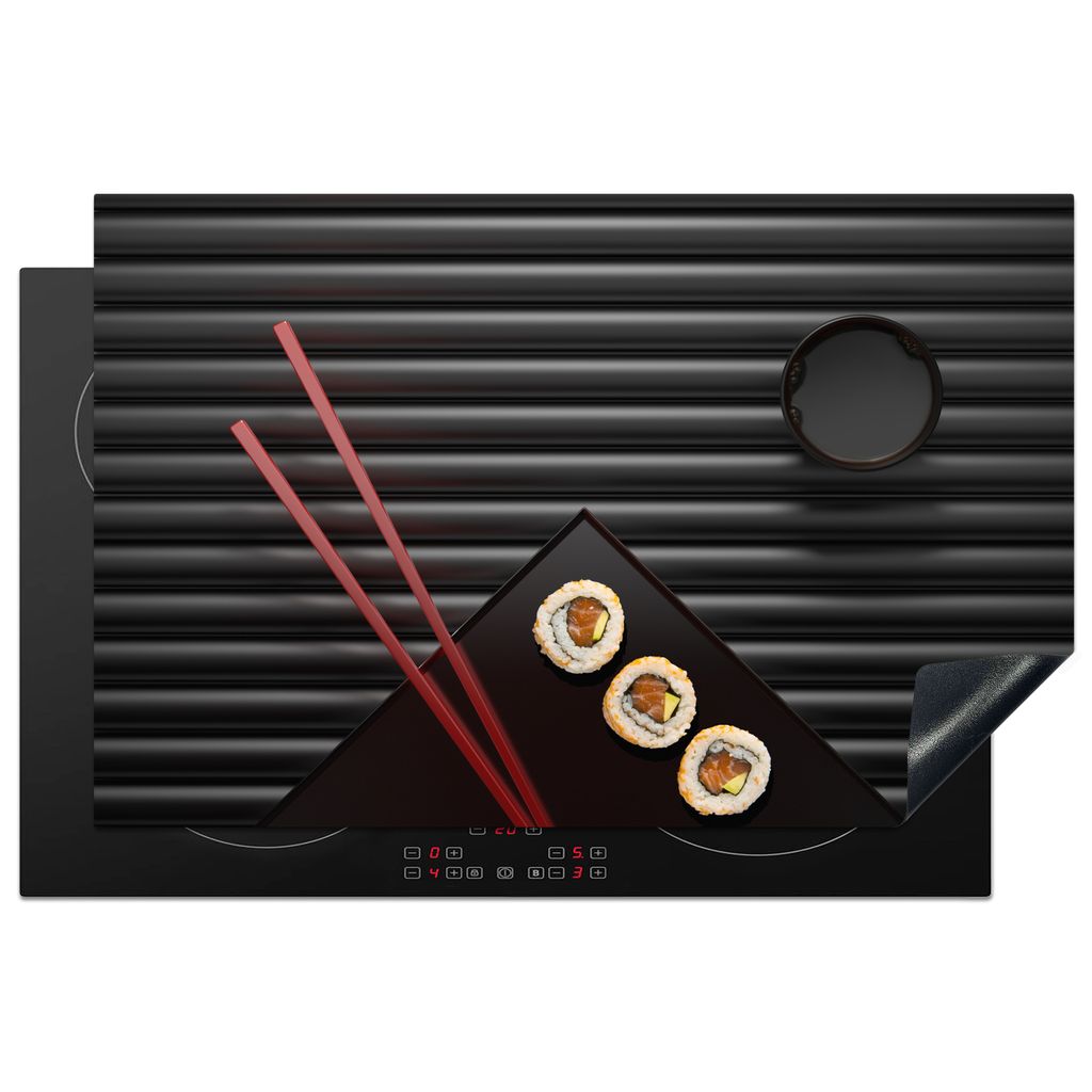 MuchoWow Herdabdeckplatte - Induktionsschutz - 80x52 cm - Herdabdeckung Matte von Vinyl - Vergrößert die Arbeitsfläche - Glaskeramikkochfeld-A...