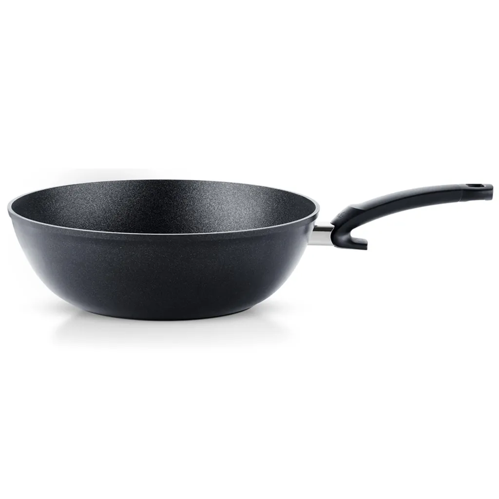 Fissler Adamant / padella wok in alluminio (Ø 30 cm, 5,2 litri) rivestita, padella asiatica grande, bordo alto, antiaderente - induzione