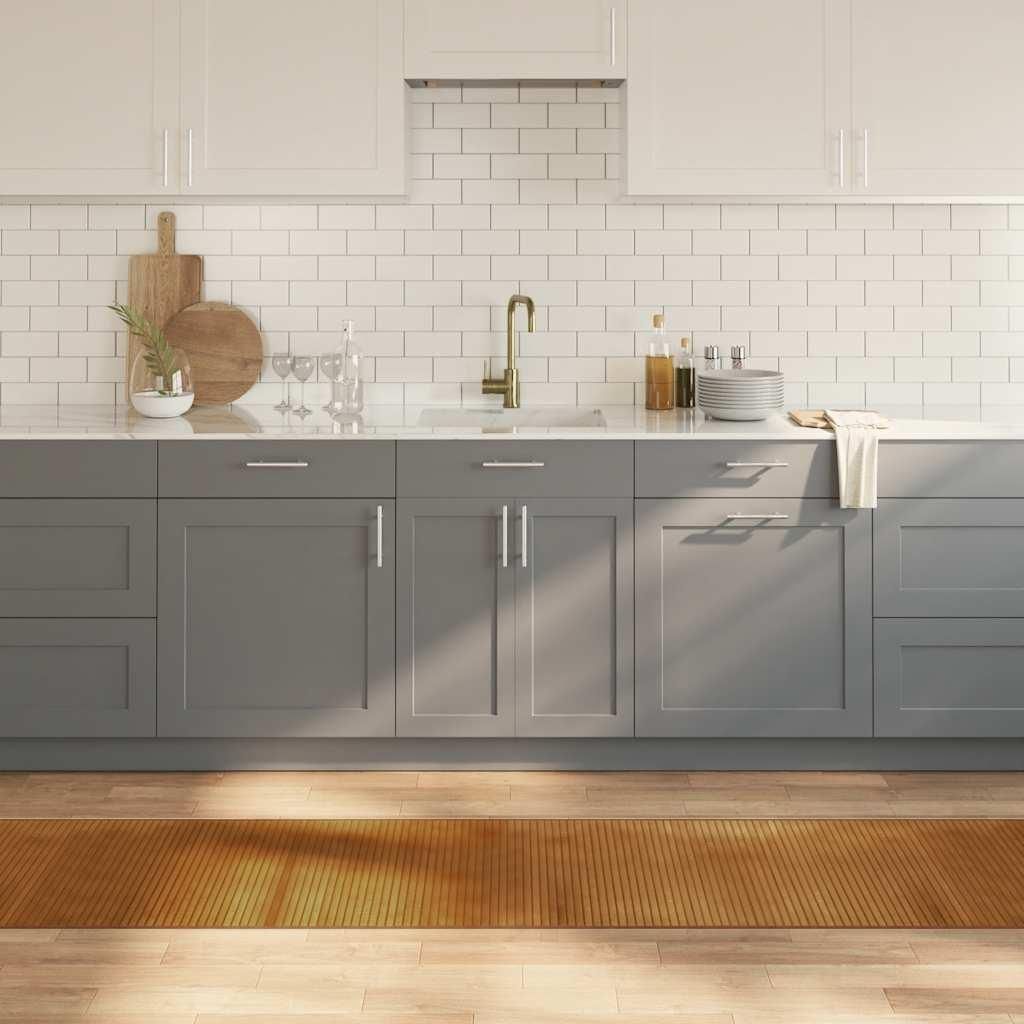 vidaXL Teppich Rechteckig Braun 60x400 cm Bambus