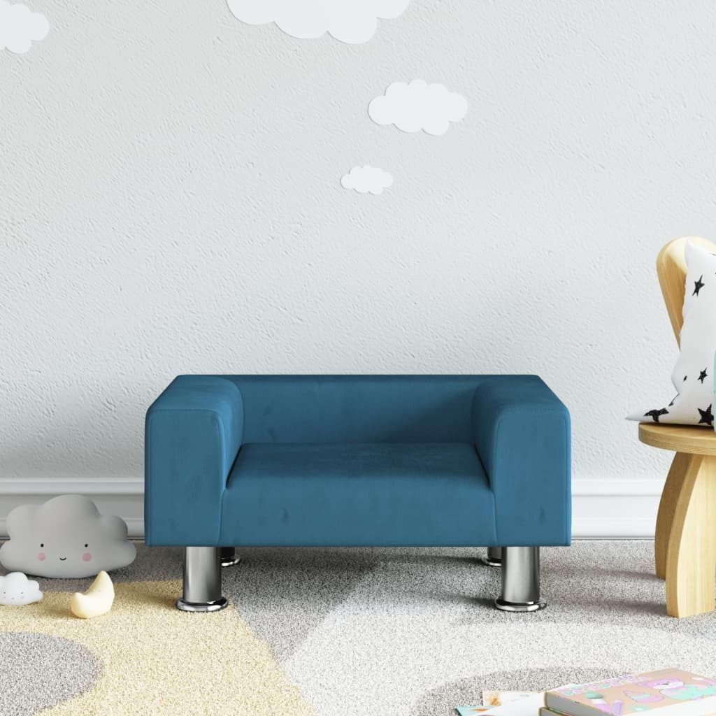 CLORIS Designermöbel Kindersofa Blau 50x40x26,5 cm Samt , Kinderschränke Design 2024