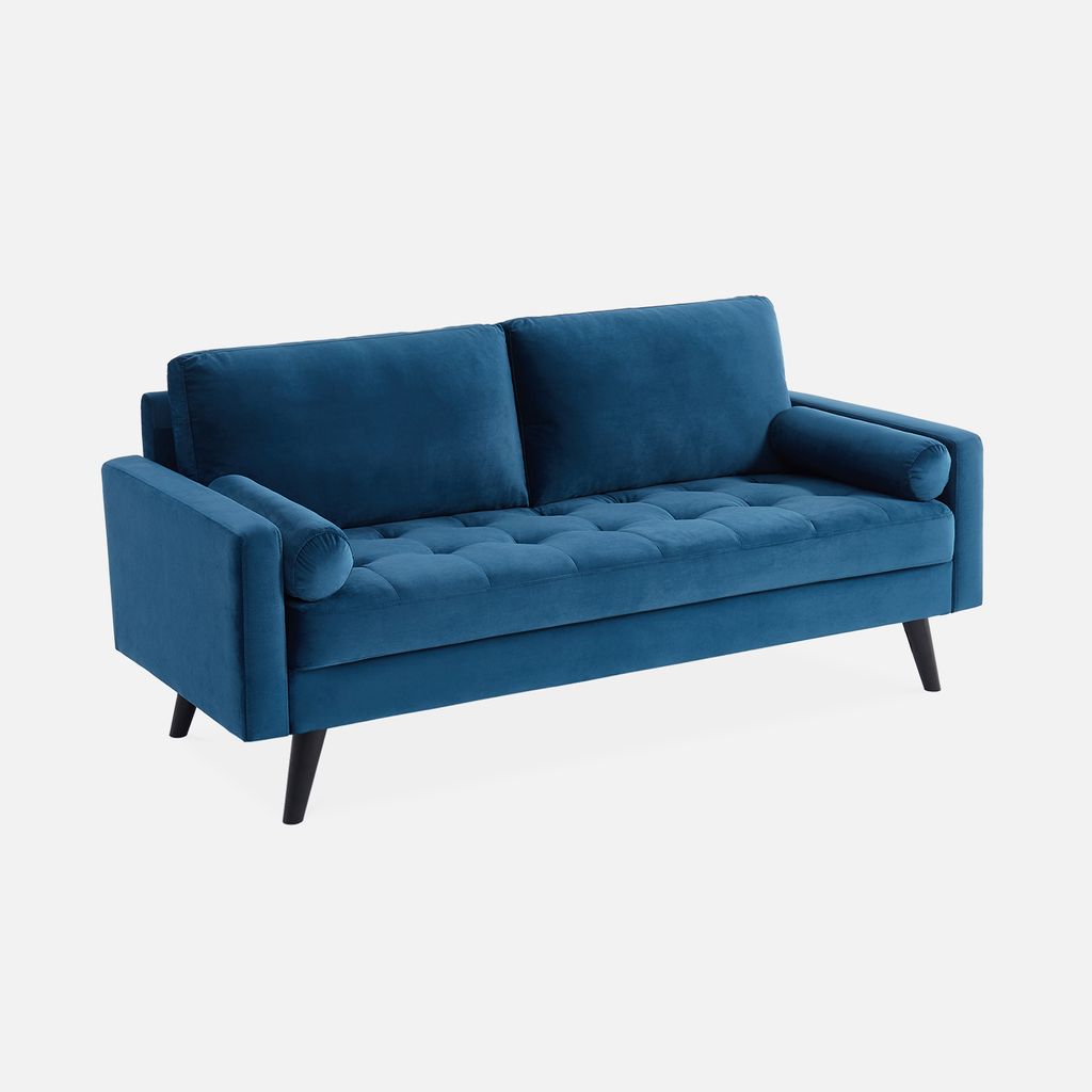 sweeek - Divano a 3 posti - Blu navy Immagine del prodotto 