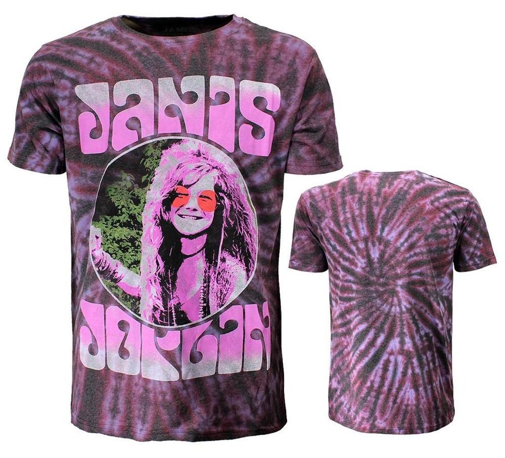 Janis Joplin Pink Shades Dip Dye T-Shirt - L