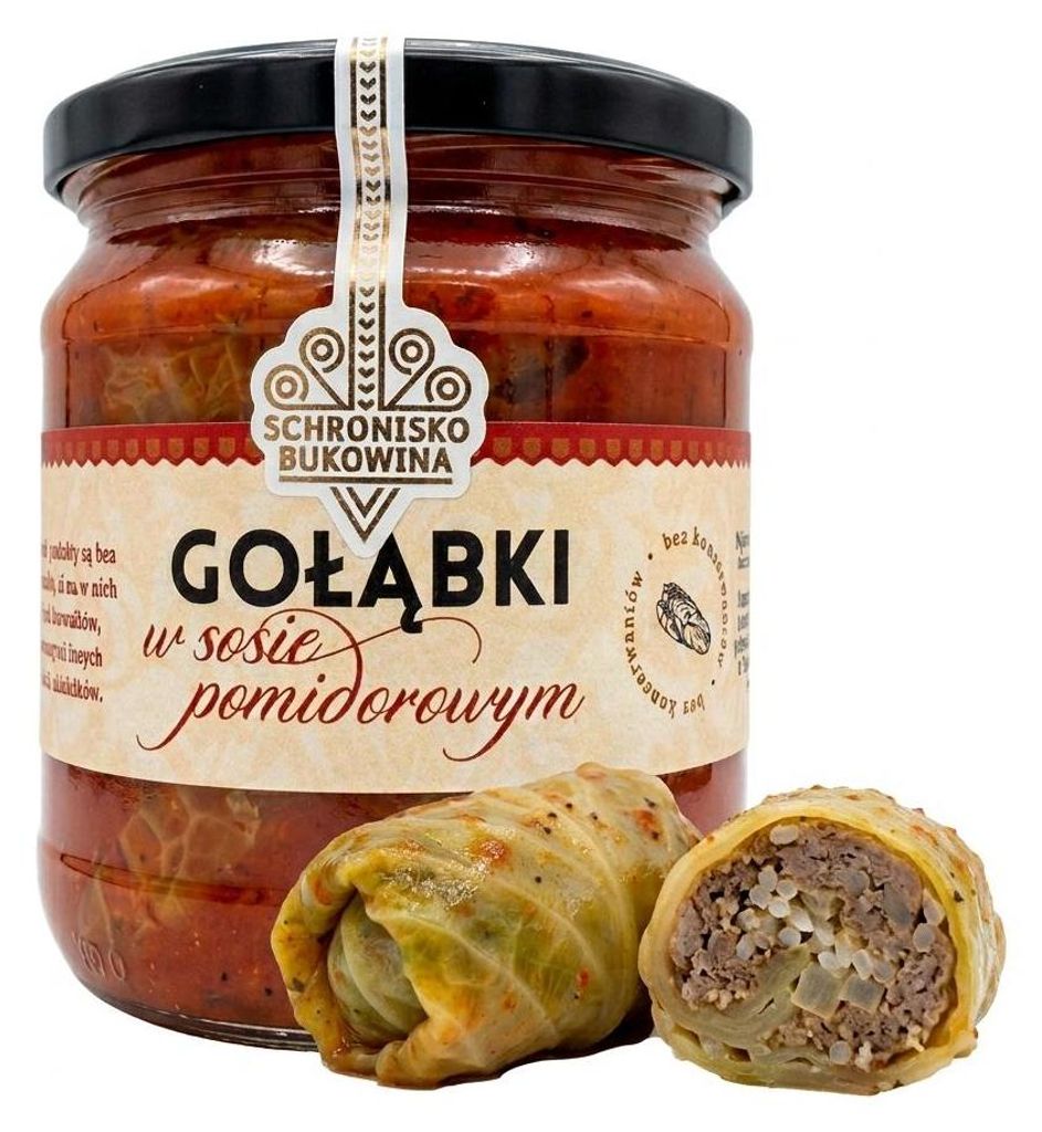 Gołąbki w sosie pomidorowym 400g- Schronisko Bukowina Zdjęcie produktu 