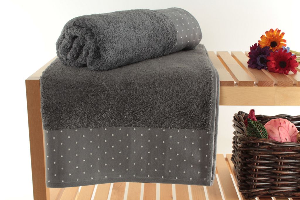 Mijolnir, Pıtırcık- SHS1436, Grau,Weiß, Handtücher, 510 gr/m², 100% BAUMWOLLE