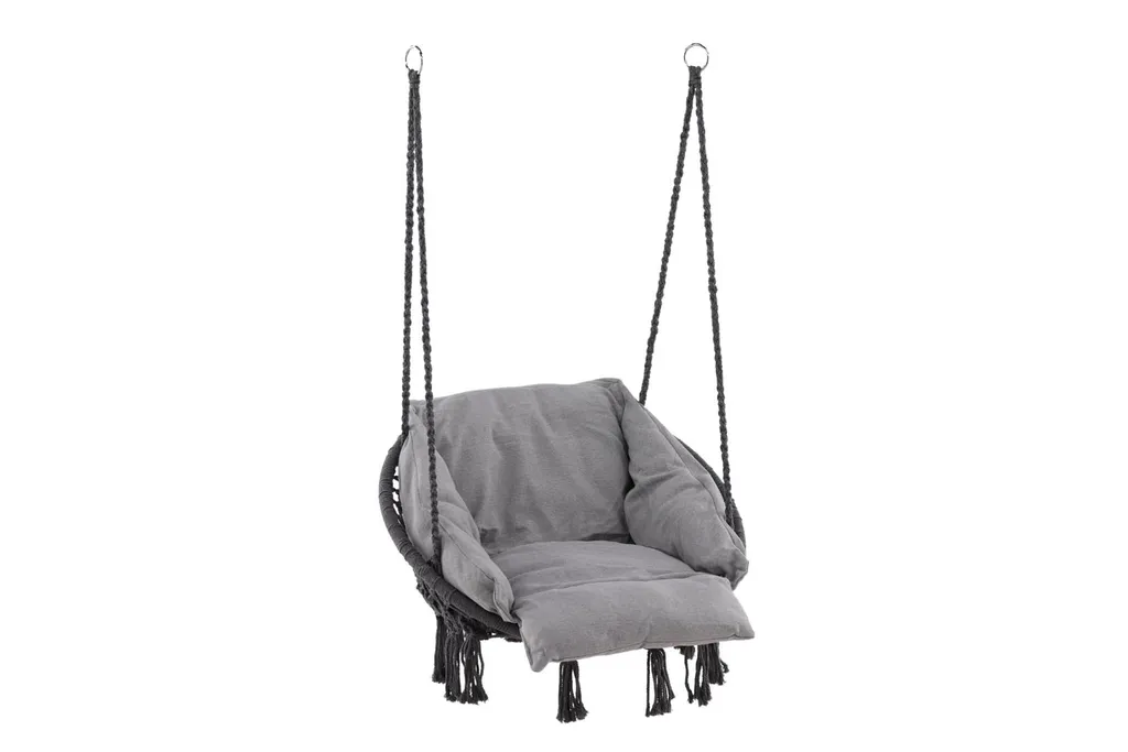 Fauteuil Suspendu Hamtic Design avec Coussin Gris Anthracite Déhoussable - 2