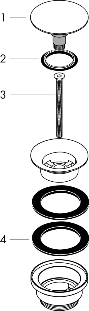 hansgrohe Push Open 50100670 bonde de lavabo universelle chromée