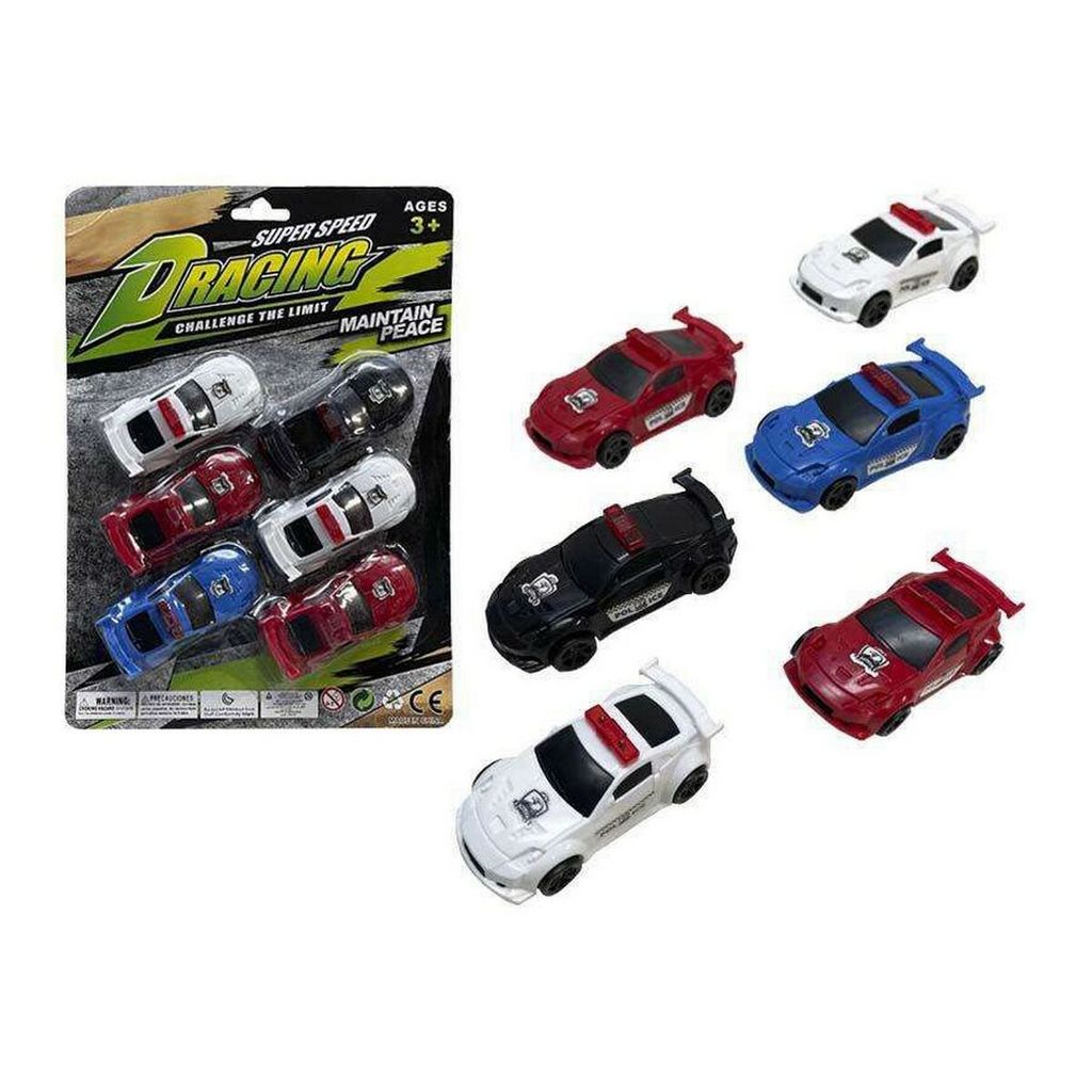 Fahrzeuge-Set Super Speed Racing 6 Stücke Polizeiwagen