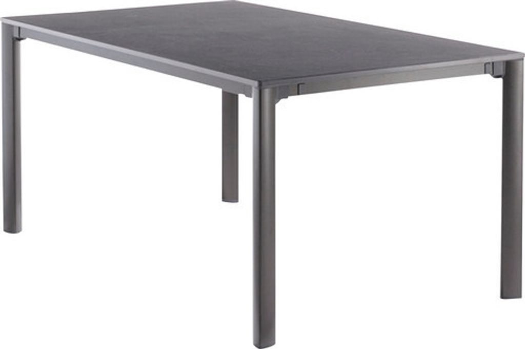Gartentisch Sieger Vivodur ausziehbar 3985-55 165 x 95 cm Gestell aus Aluminium in eisengrau, Gartentischplatte aus vivodur in Schieferdekor anth...