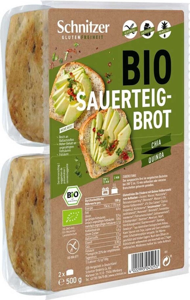 Pain au levain Schnitzer Chia-Quinoa500g Image du produit 