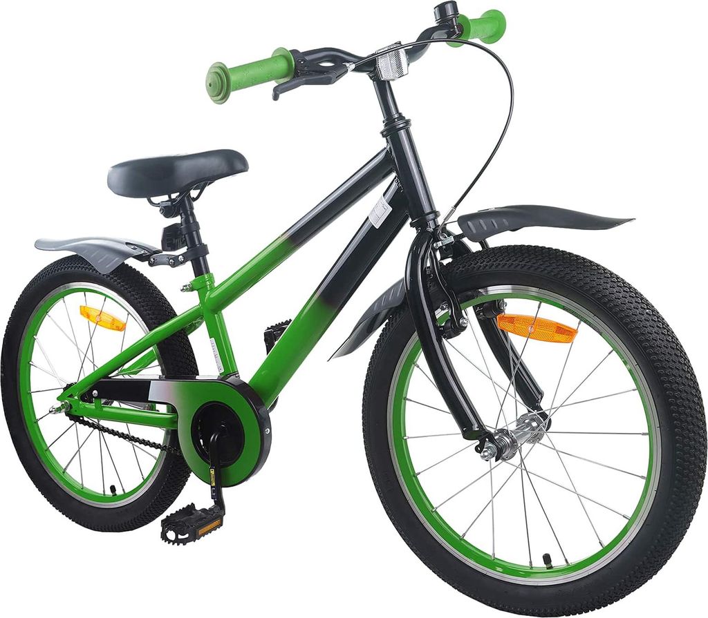 vidaXL Kinderfahrrad 18 Zoll für 5-7 Jahre alt Blau Schwarz